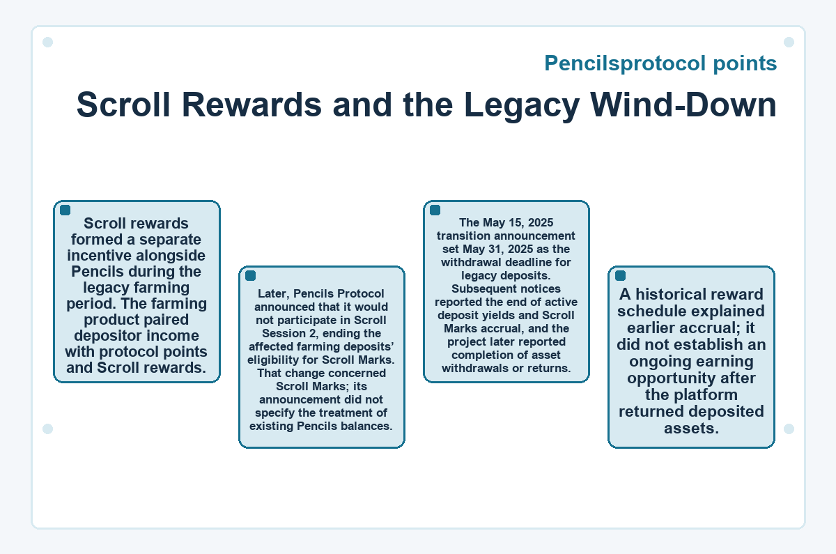 Visual outline: Pencilsprotocol points: Scroll Rewards and the Legacy Wind-Down